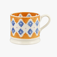 Orange/Blue Border Small Mug