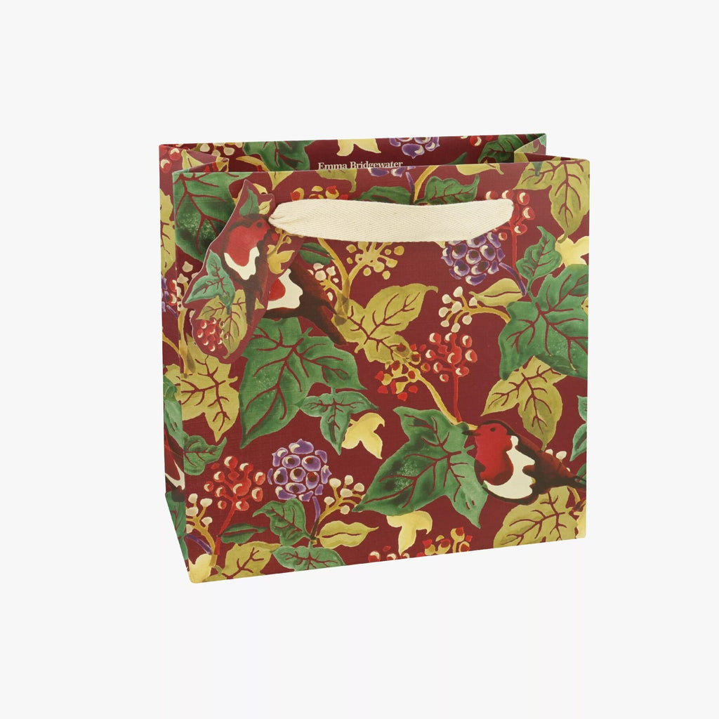 Christmas Ivy With Birds Medium Gift Bag