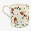 Personalised Christmas Robin 1 Pint Mug