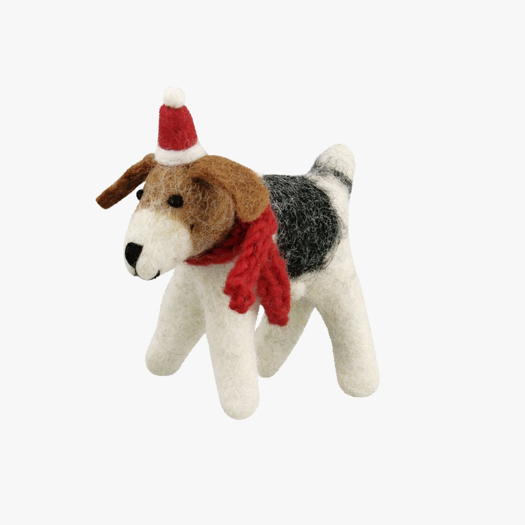 Fox Terrier Felt Christmas Decoration