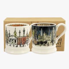 London Set Of 2 1/2 Pint Mugs