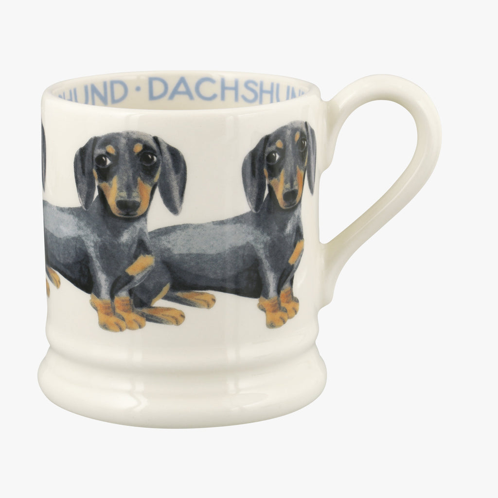 Seconds Dogs Black & Tan Dachshund 1/2 Pint Mug