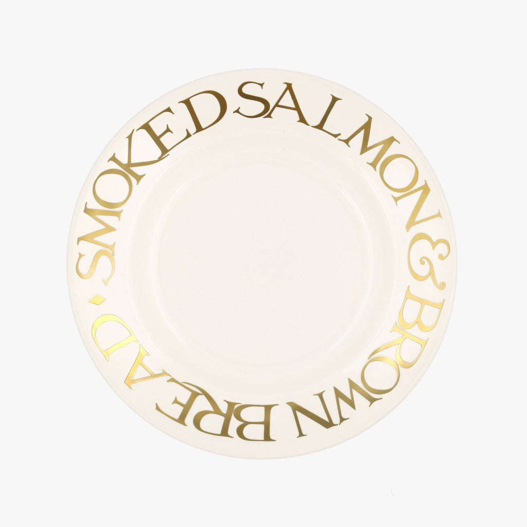 Gold Toast Smoked Salmon 8 1/2 Inch Plate