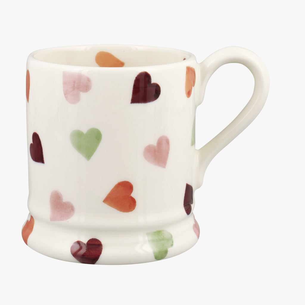 Pink & Coral Hearts 1/2 Pint Mug