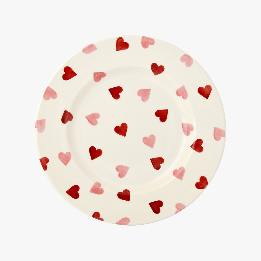 Seconds Pink Hearts 8 1/2 Inch Plate