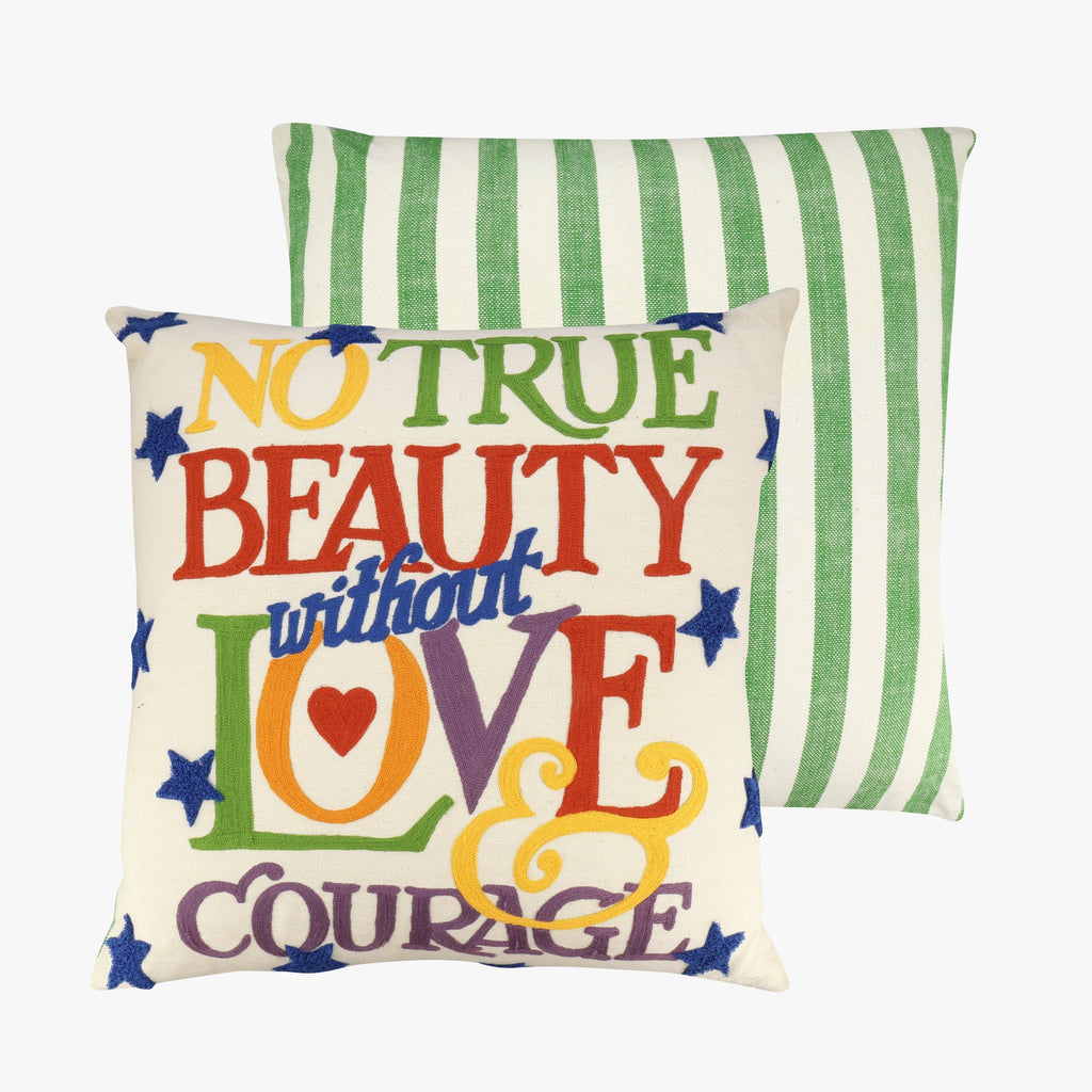 Love & Courage Embroidered 50x50cm Cushion