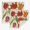 Tulips Set of 2 Linen Blend Napkins
