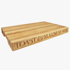 Black Toast Large Wooden Chopping Board