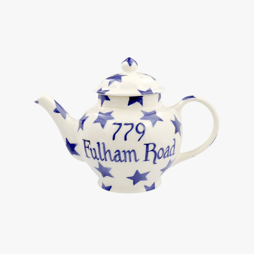 Personalised Blue Star 2 Mug Teapot