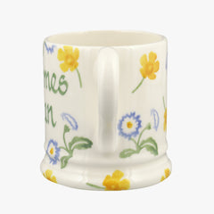 Personalised Buttercup & Daisies 1/2 Pint Mug