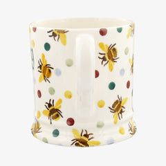 Personalised Bumblebee & Small Polka Dot 1 Pint Mug