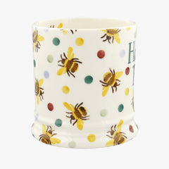 Personalised Bumblebee & Small Polka Dot 1 Pint Mug
