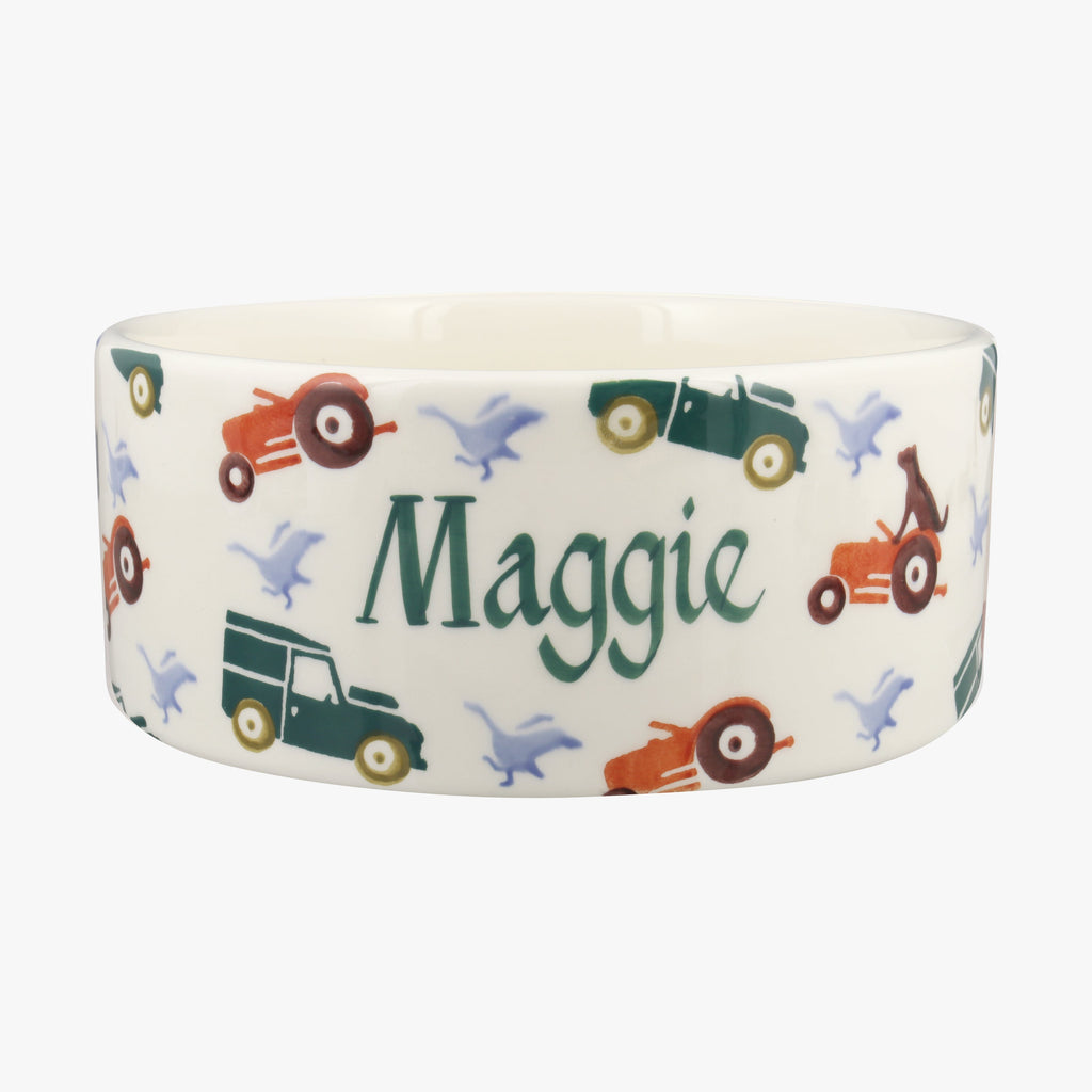 Personalised Country Life Large Pet Bowl