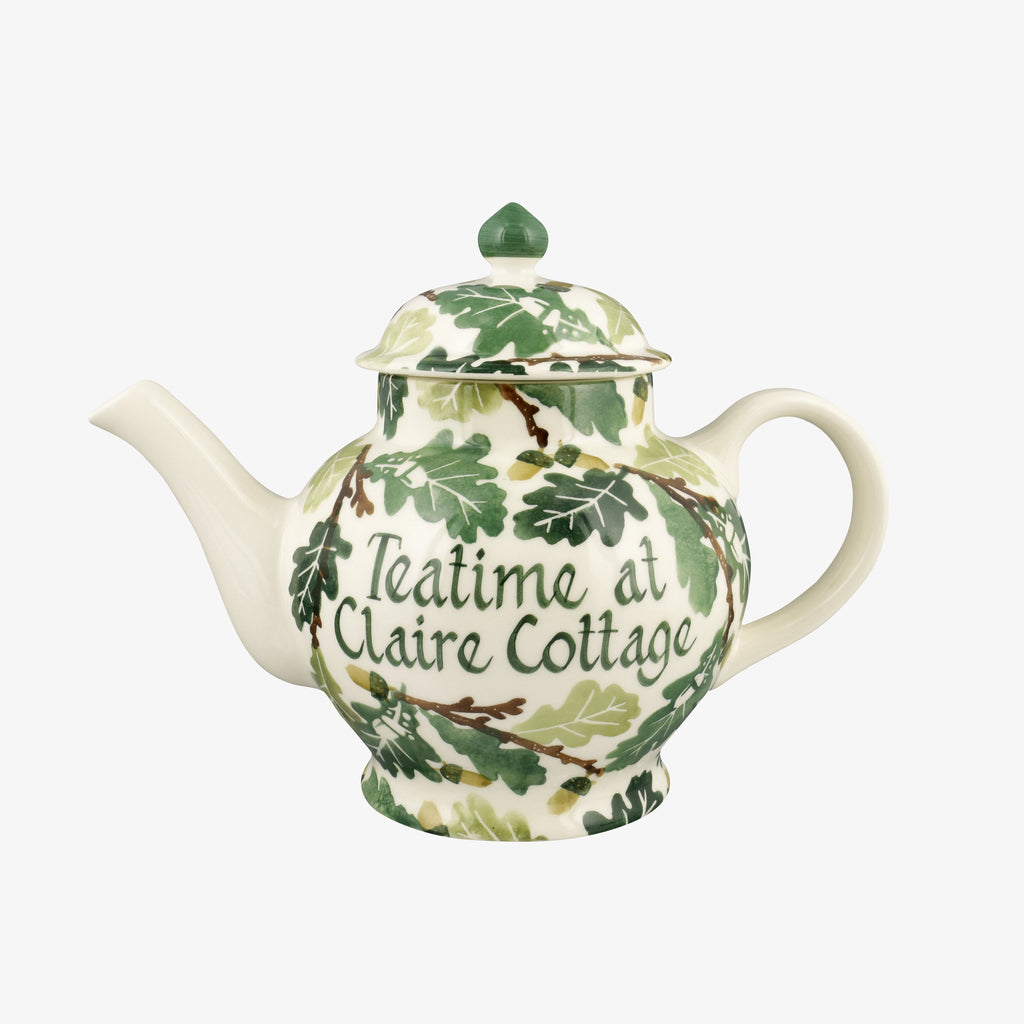 Personalised Oak 4 Mug Teapot