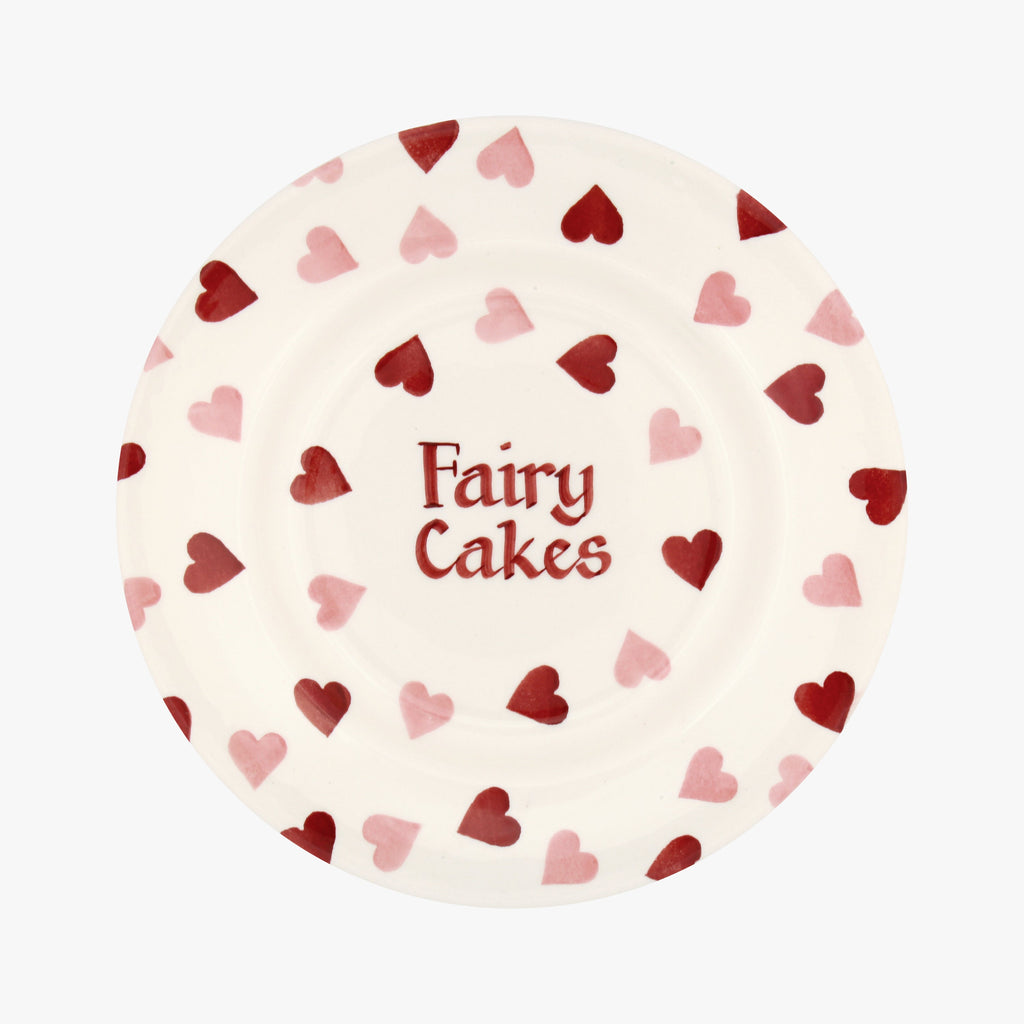 Personalised Pink Hearts 8 1/2" Plate