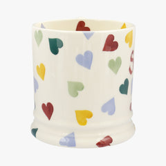 Personalised Polka Hearts 1 Pint Mug