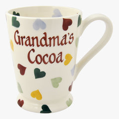 Personalised Polka Hearts Cocoa Mug