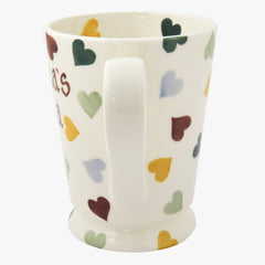 Personalised Polka Hearts Cocoa Mug