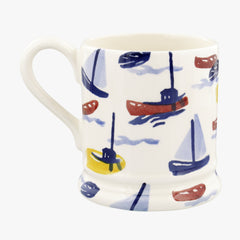 Personalised Scattered Boats 1/2 Pint Mug