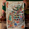 Christmas Year In The Country Tea Towel