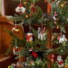 Set Of 2 Reindeers Felt Christmas Decorations