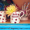 Seconds Pink Hearts Soul Sisters 1/2 Pint Mug