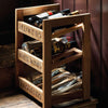 Emma Bridgewater black toast wooden wine rack made from oakwood to store your favorite wines. in style. 3 tier space saving design